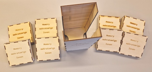 Ionenmemory – Ständer für die Karten